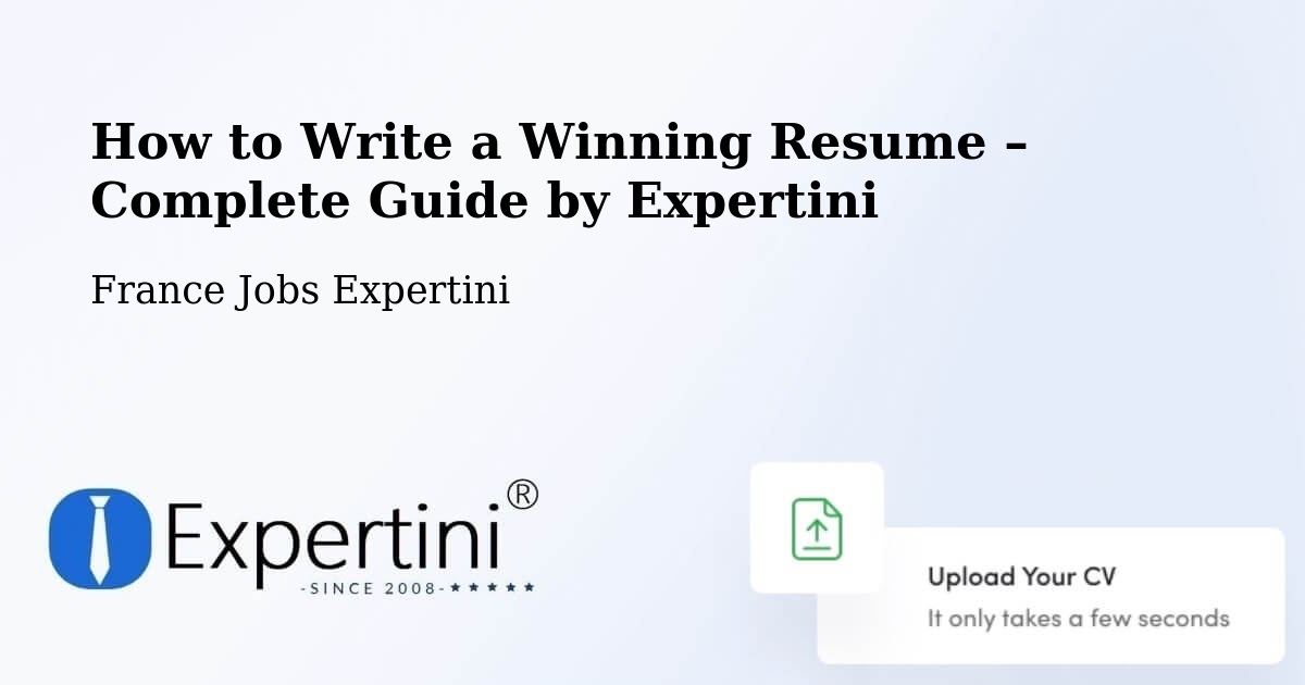 Resume Writing Guide for Job Seekers – Cesson Sévigné - Cesson Sévigné, France Jobs Expertini